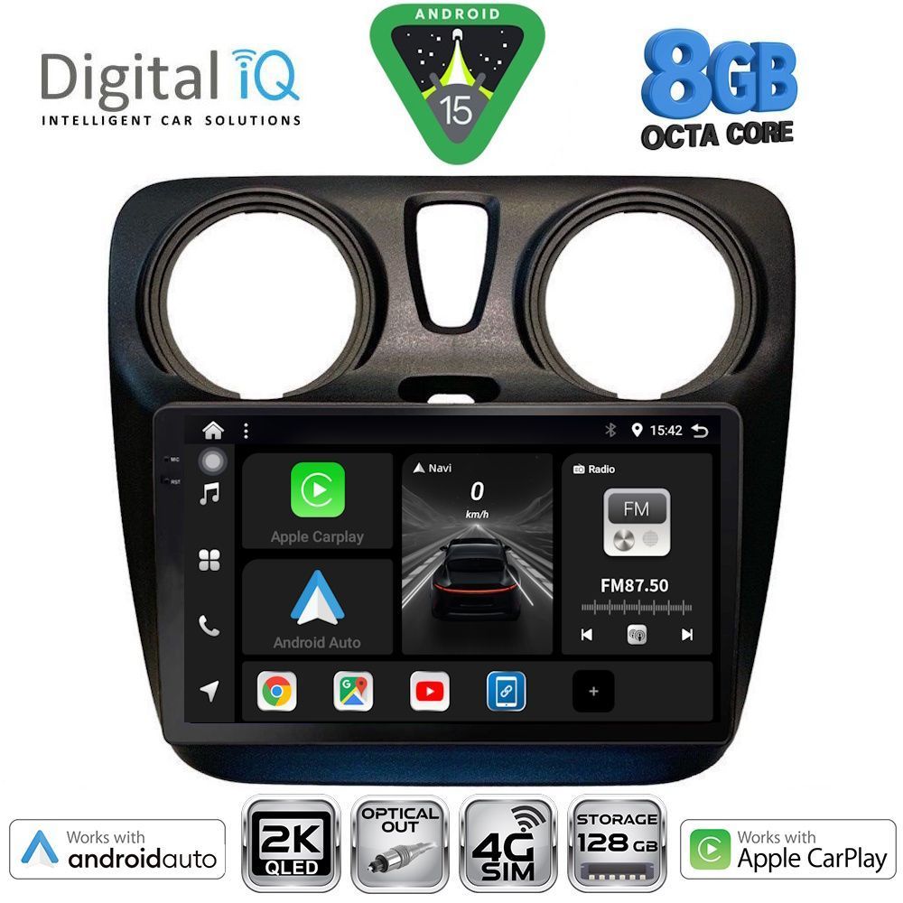 DIGITAL IQ BXK 20112_CPAA (9inc) MULTIMEDIA TABLET for DACIA DOKKER mod. 2012-2022 - DIGITAL IQ BXK 20112_CPAA