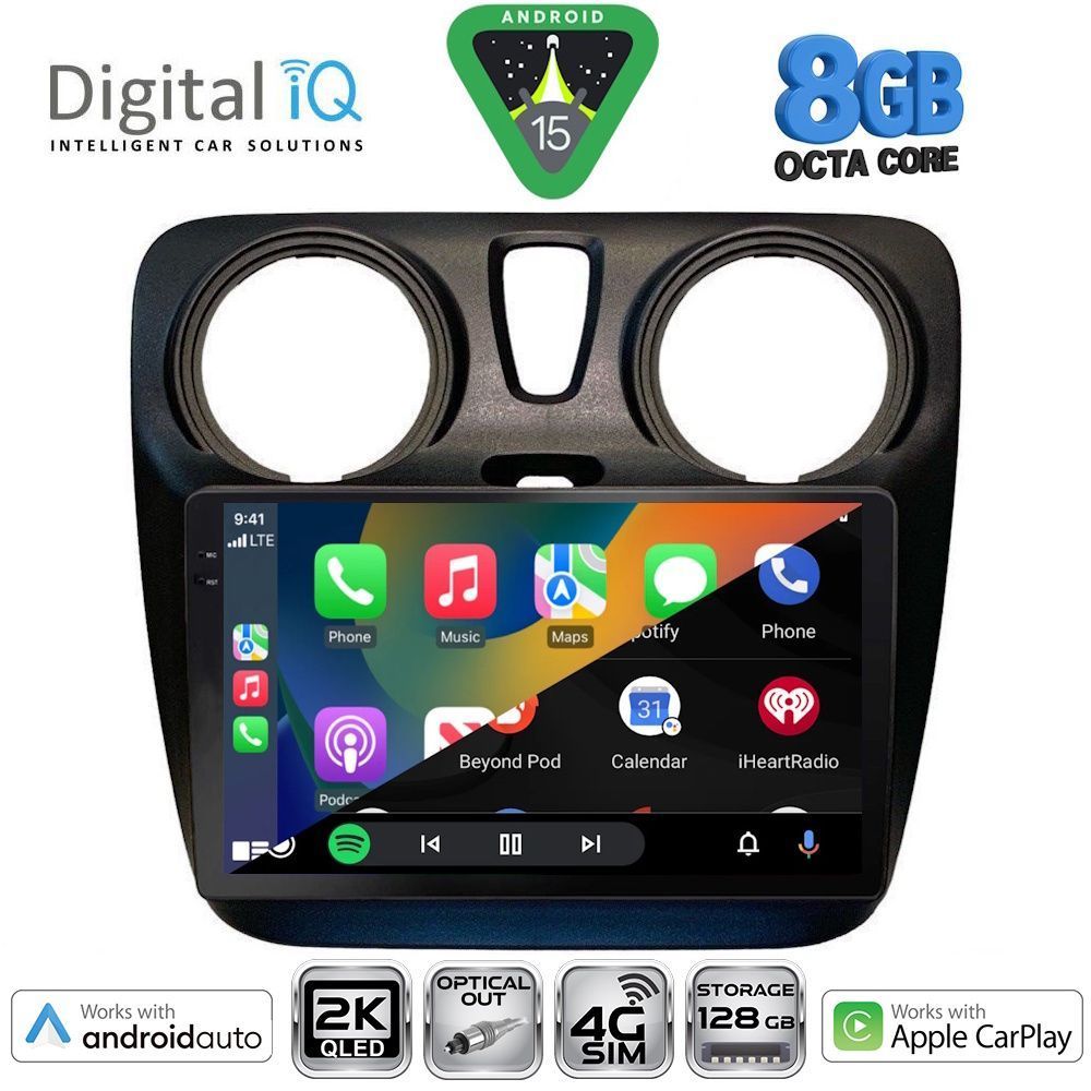 DIGITAL IQ BXK 20112_CPAA (9inc) MULTIMEDIA TABLET for DACIA DOKKER mod. 2012-2022 - DIGITAL IQ BXK 20112_CPAA