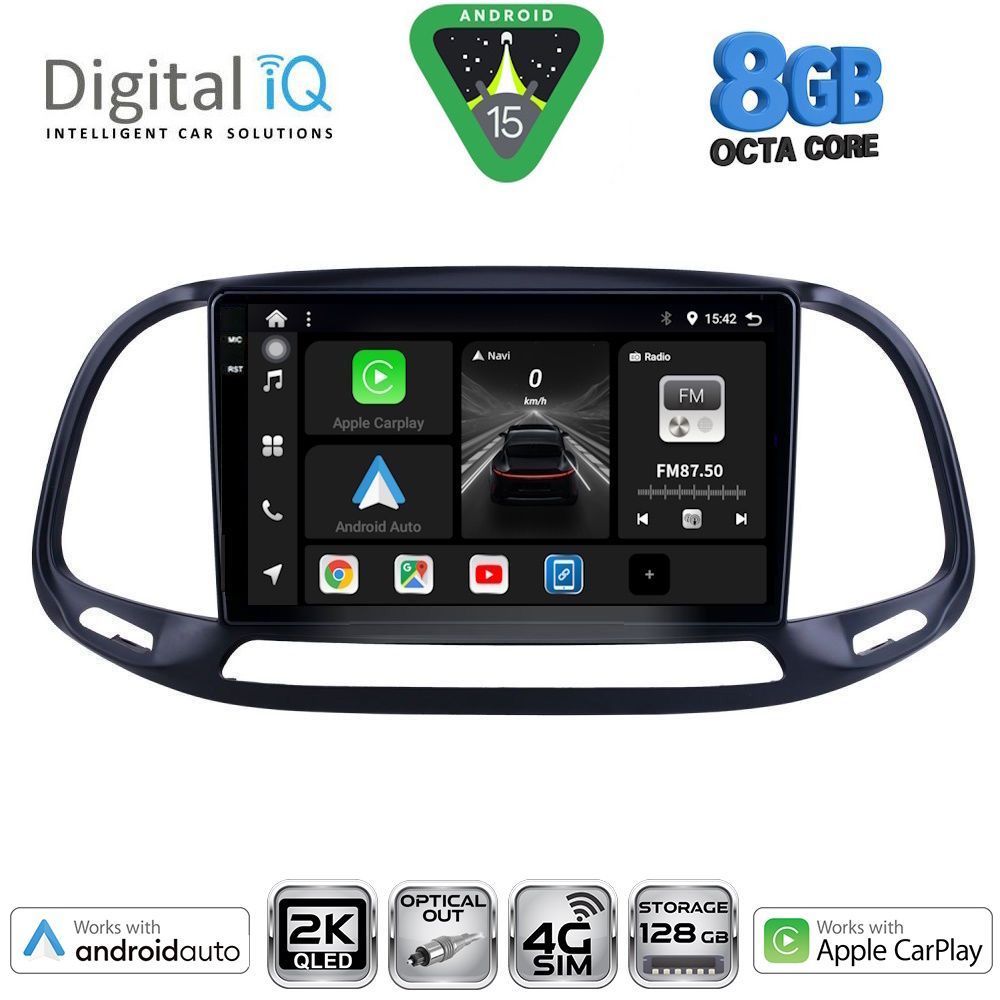 DIGITAL IQ BXK 20138_CPAA (9inc) MULTIMEDIA TABLET for FIAT DOBLO – OPEL COMBO mod. 2015-2018 - DIGITAL IQ BXK 20138_CPAA