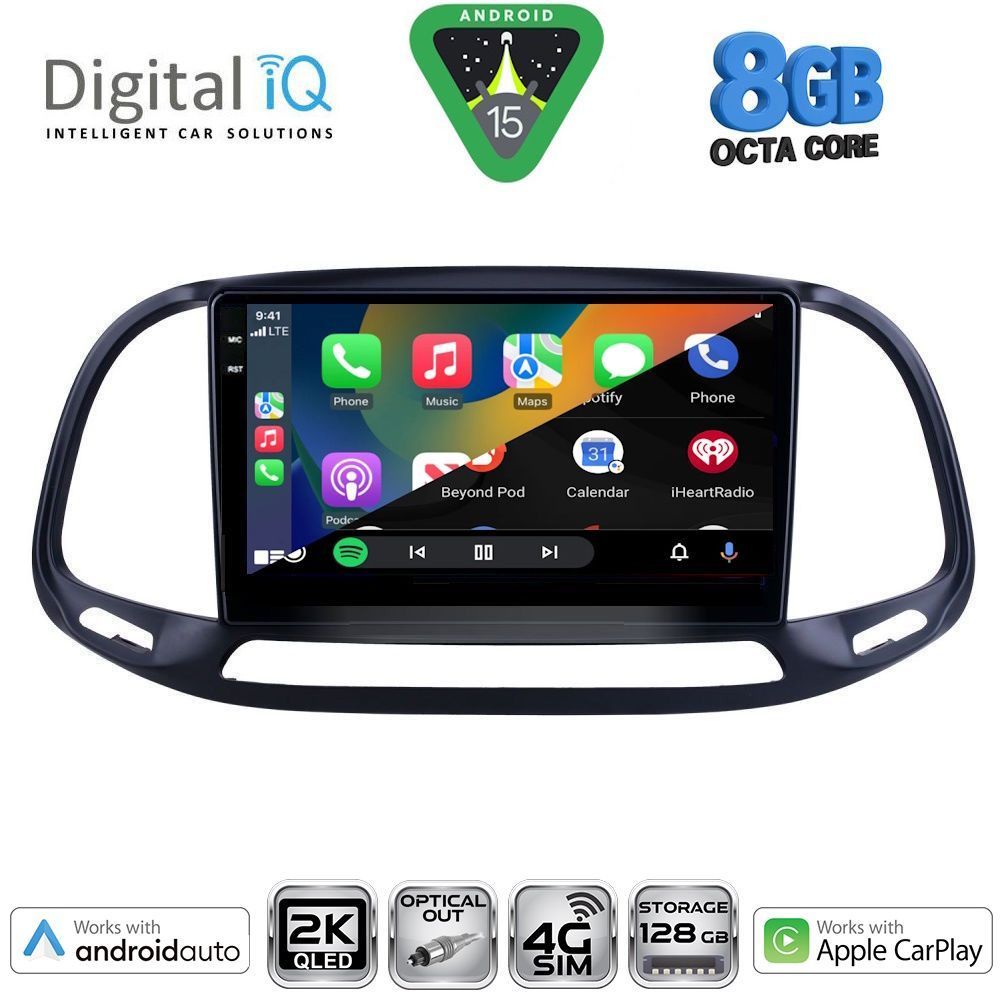 DIGITAL IQ BXK 20138_CPAA (9inc) MULTIMEDIA TABLET for FIAT DOBLO – OPEL COMBO mod. 2015-2018 - DIGITAL IQ BXK 20138_CPAA