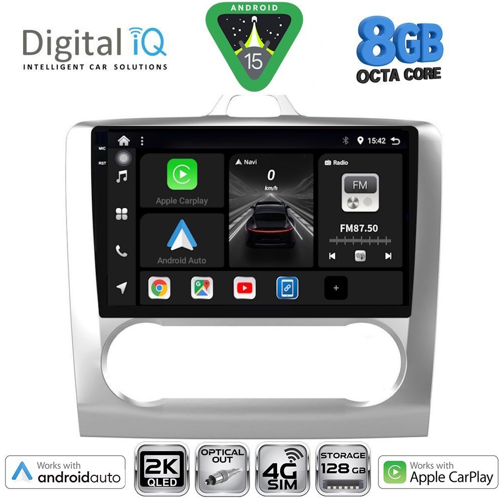 DIGITAL IQ BXK 20156SL_CPAA CLIMA (9inc) MULTIMEDIA TABLET for FORD FOCUS mod. 2005-2012 (SILVER) - DIGITAL IQ BXK 20156_CPAA CL