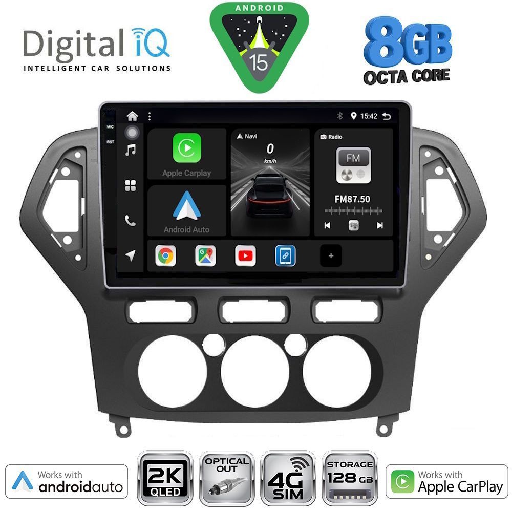 DIGITAL IQ BXK 20162_CPAA A/C (10inc) MULTIMEDIA TABLET for FORD MONDEO mod. 2007-2011 - DIGITAL IQ BXK 20162_CPAA AC