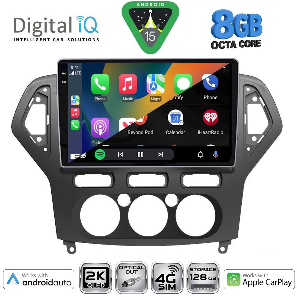 DIGITAL IQ BXK 20162_CPAA A/C (10inc) MULTIMEDIA TABLET for FORD MONDEO mod. 2007-2011 - DIGITAL IQ BXK 20162_CPAA AC