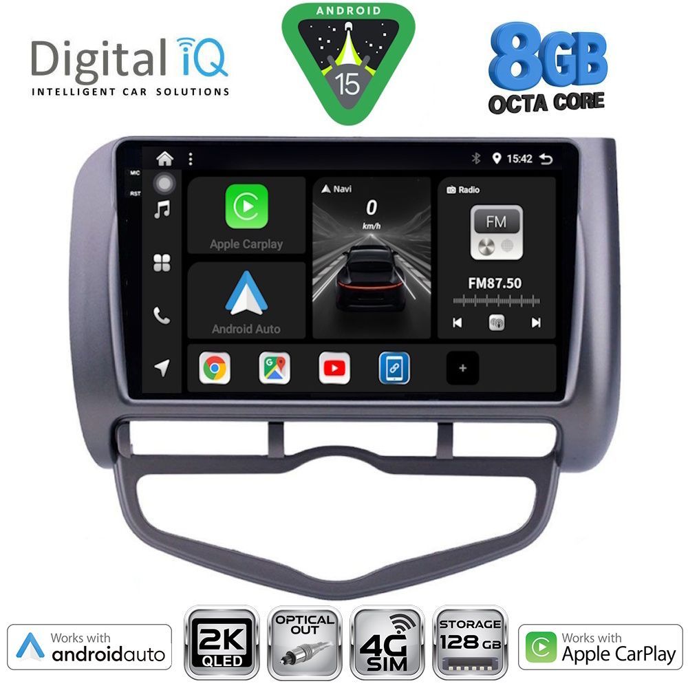 DIGITAL IQ BXK 20210_CPAA CLIMA (9inc) MULTIMEDIA TABLET for HONDA JAZZ mod. 2002-2008 - DIGITAL IQ BXK 20210_CPAA CL