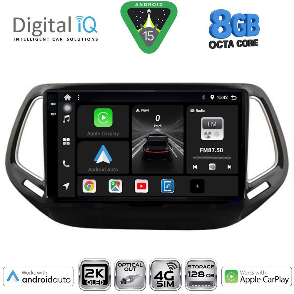 DIGITAL IQ BXK 20278_CPAA (10inc) MULTIMEDIA TABLET for JEEP COMPASS mod. 2016-2021 - DIGITAL IQ BXK 20278_CPAA