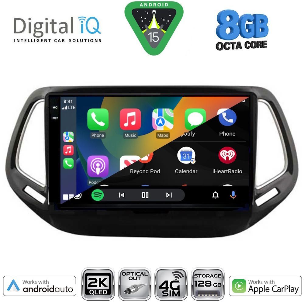 DIGITAL IQ BXK 20278_CPAA (10inc) MULTIMEDIA TABLET for JEEP COMPASS mod. 2016-2021 - DIGITAL IQ BXK 20278_CPAA