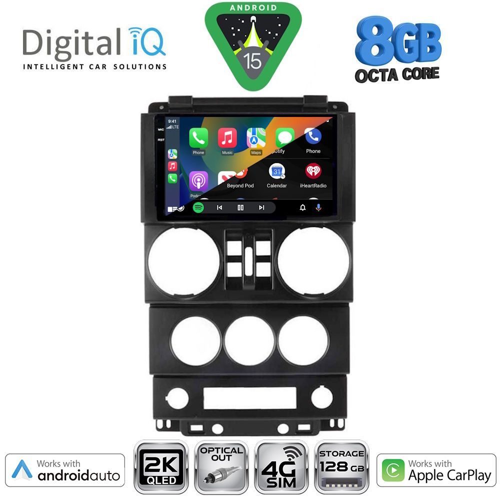DIGITAL IQ BXK 20294_CPAA (9inc) MULTIMEDIA TABLET for JEEP WRANGLER  mod. 2006-2011 - DIGITAL IQ BXK 20294_CPAA