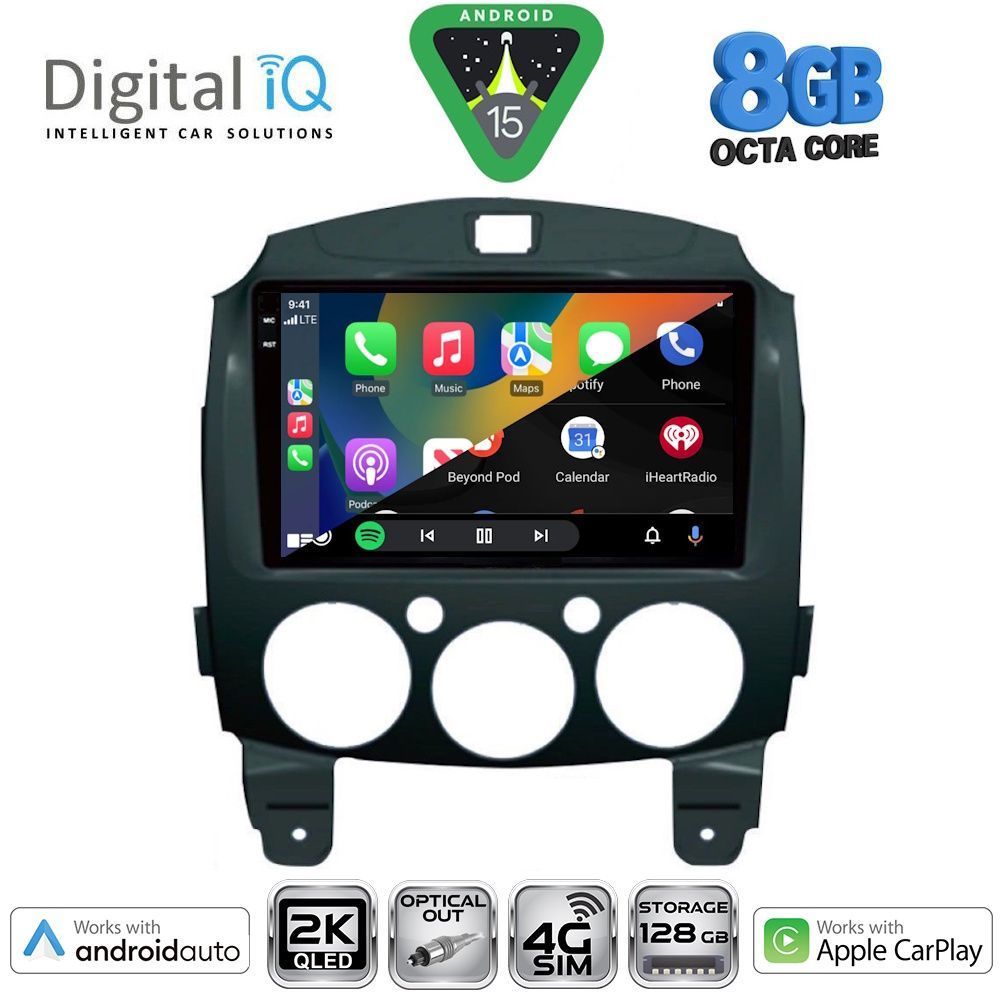 DIGITAL IQ BXK 20361_CPAA (9inc) MULTIMEDIA TABLET for MAZDA 2  mod. 2007-2014 - DIGITAL IQ BXK 20361_CPAA