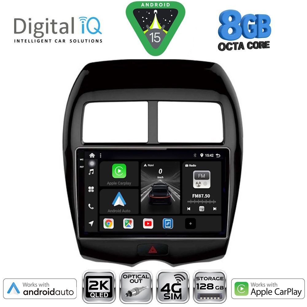 DIGITAL IQ BXK 20430_CPAA (10inc) MULTIMEDIA TABLET for MITSUBISHI ASX mod. 2009-2020 - PEUGEOT 4008 mod. 2012-2018 - DIGITAL IQ BXK 20430_CPAA