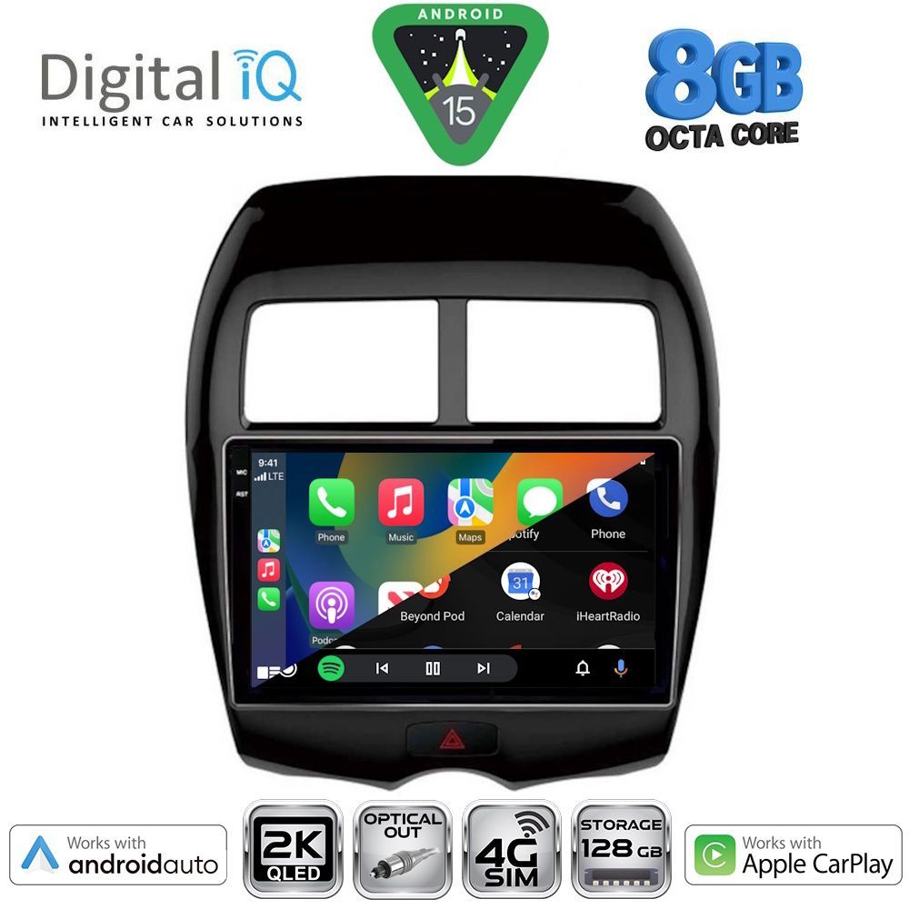 DIGITAL IQ BXK 20430_CPAA (10inc) MULTIMEDIA TABLET for MITSUBISHI ASX mod. 2009-2020 - PEUGEOT 4008 mod. 2012-2018 - DIGITAL IQ BXK 20430_CPAA
