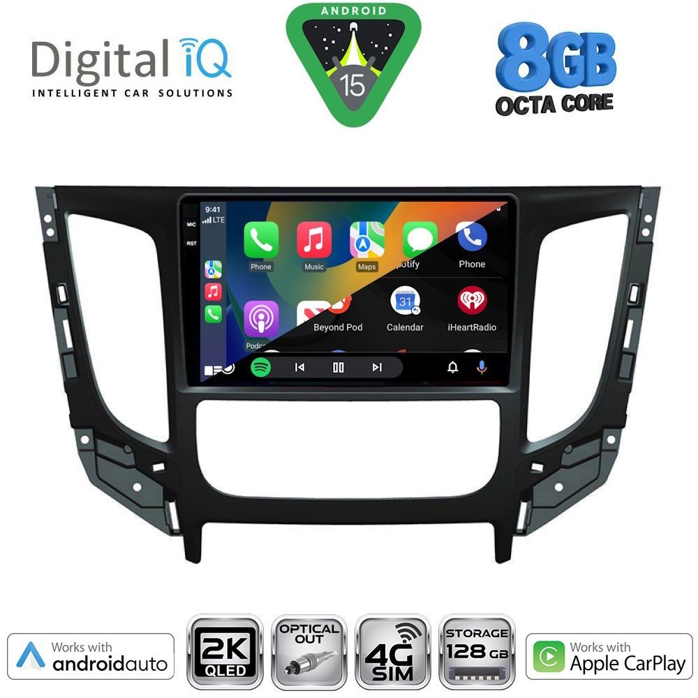 DIGITAL IQ BXK 20437_CPAA CLIMA (9inc) MULTIMEDIA TABLET for MITSUBISHI L200 mod. 2015> - DIGITAL IQ BXK 20437_CPAA CL