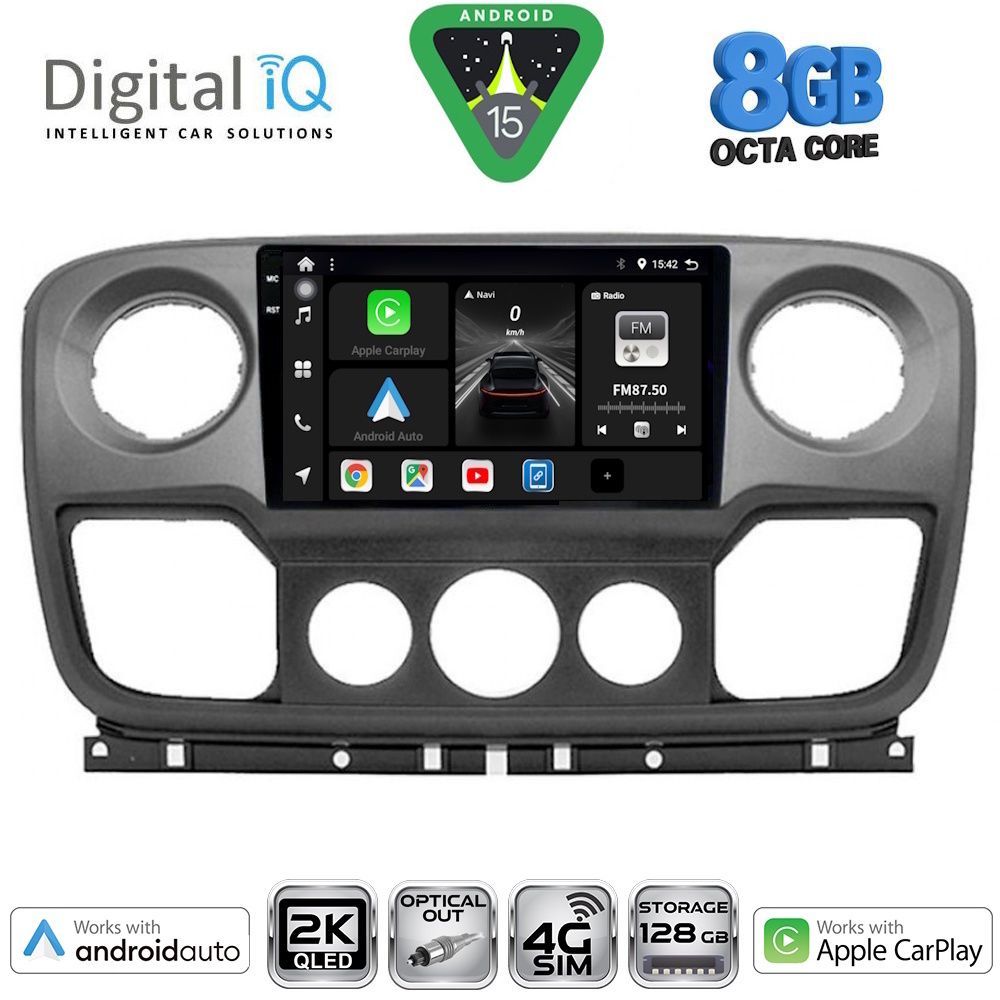 DIGITAL IQ BXK 20463_CPAA (10inc) MULTIMEDIA TABLET for NISSAN NV400 - OPEL MOVANO - RENAULT MASTER mod. 2010-2020 - DIGITAL IQ BXK 20463_CPAA