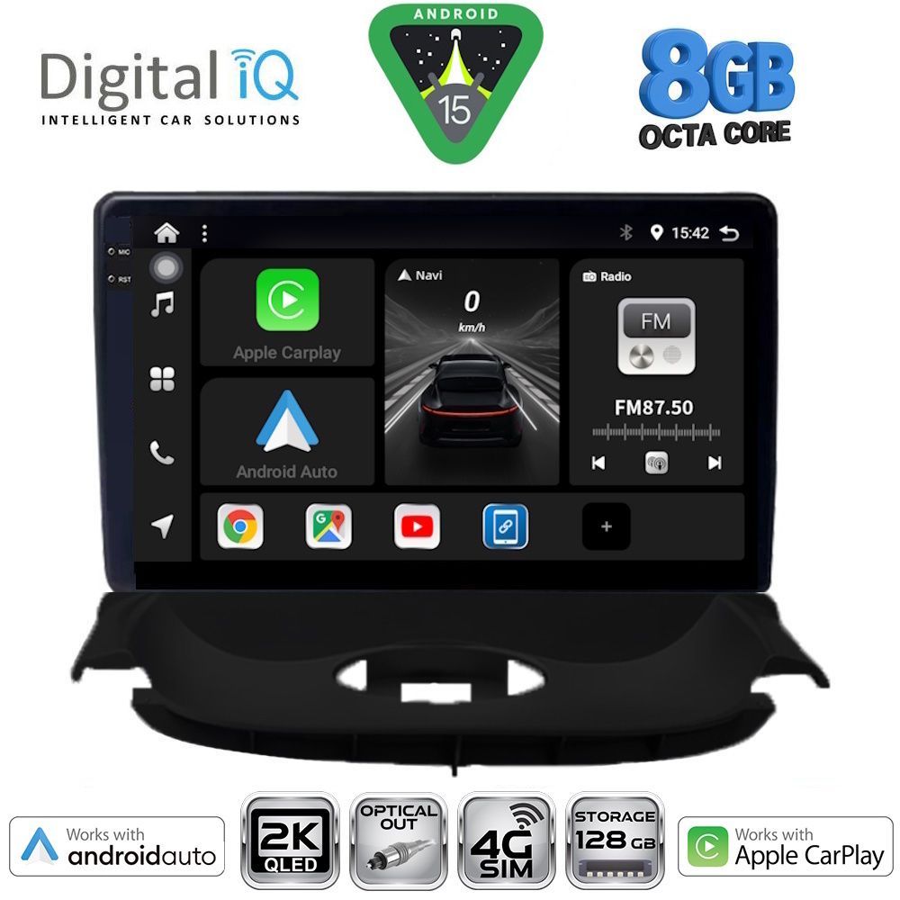 DIGITAL IQ BXK 20505_CPAA (9inc) MULTIMEDIA TABLET for PEUGEOT 206 mod. 1998-2006 - DIGITAL IQ BXK 20505_CPAA