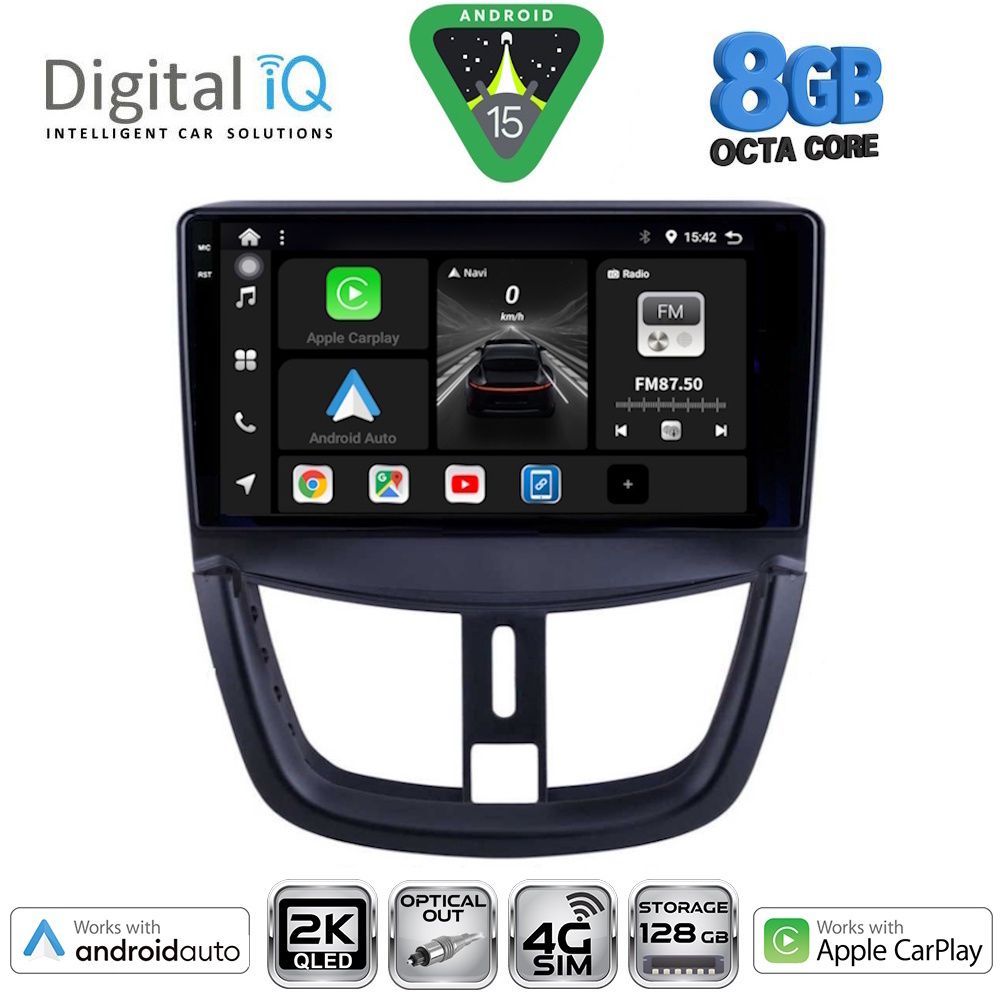DIGITAL IQ BXK 20507_CPAA (9inc) MULTIMEDIA TABLET for PEUGEOT 207 mod. 2007-2014 - DIGITAL IQ BXK 20507_CPAA