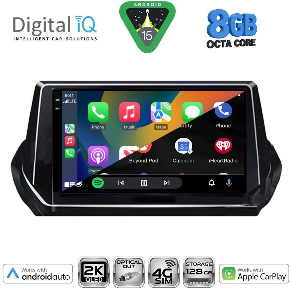 DIGITAL IQ BXK 20509_CPAA (9inc) MULTIMEDIA TABLET for PEUGEOT 208 – 2008 mod. 2021> - DIGITAL IQ BXK 20509_CPAA