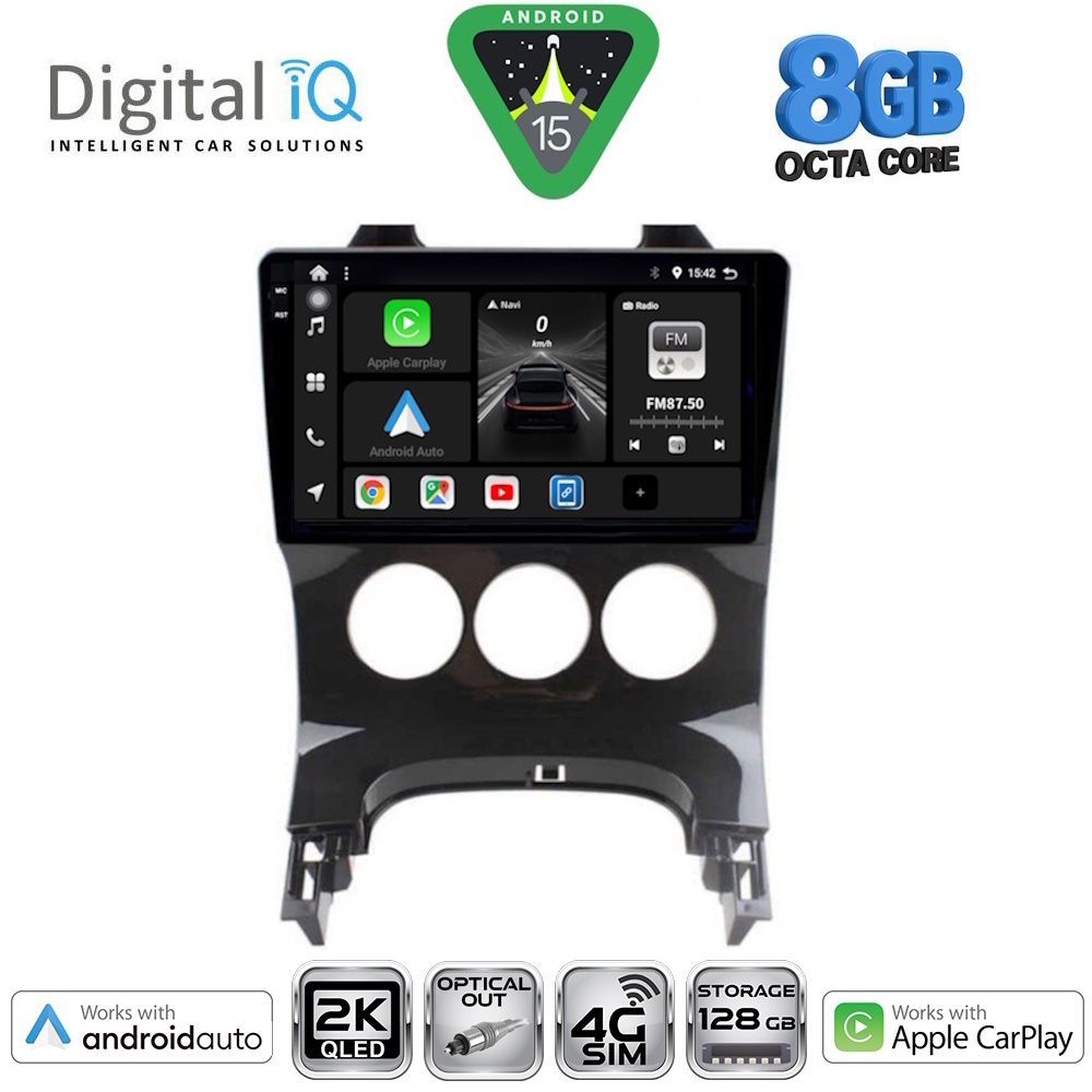 DIGITAL IQ BXK 20515_CPAA A/C (9inc) MULTIMEDIA TABLET for PEUGEOT 3008 mod. 2008-2016 με A/C - DIGITAL IQ BXK 20515_CPAA AC