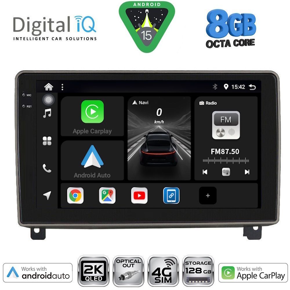 DIGITAL IQ BXK 20517_CPAA (9inc) MULTIMEDIA TABLET for PEUGEOT 407 mod. 2004-2011 - DIGITAL IQ BXK 20517_CPAA