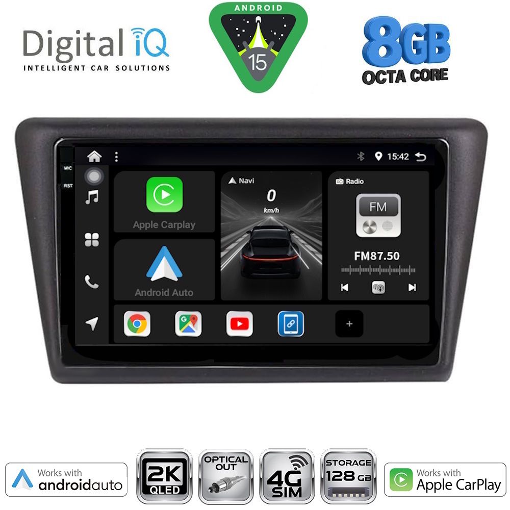 DIGITAL IQ BXK 20600_CPAA (9inc) MULTIMEDIA TABLET for SKODA RAPID SPACEBACK mod. 2014-2019 - DIGITAL IQ BXK 20600_CPAA