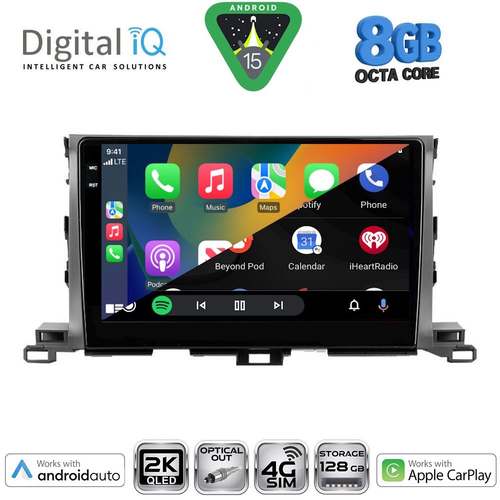 DIGITAL IQ BXK 20700_CPAA (10inc) MULTIMEDIA TABLET for TOYOTA HIGHLANDER mod. 2014-2019 - DIGITAL IQ BXK 20700_CPAA