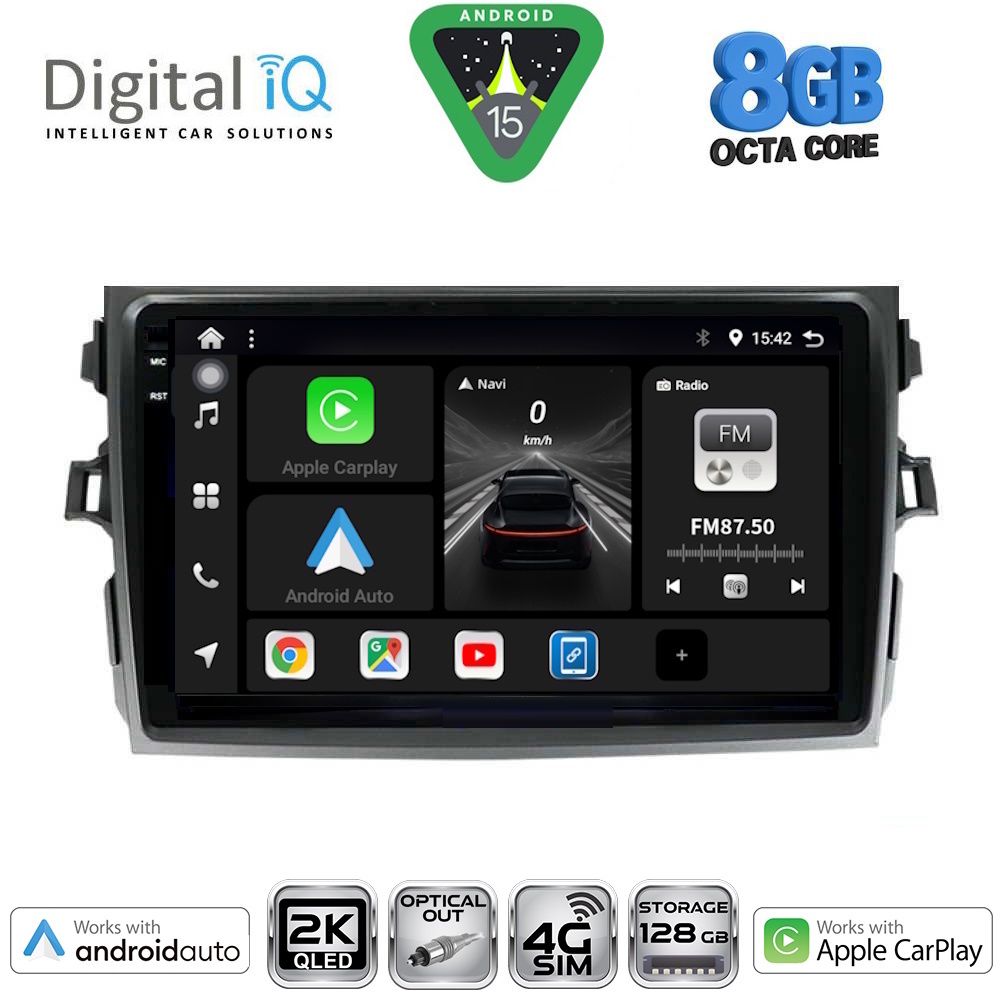 DIGITAL IQ BXK 20713_CPAA (9inc) MULTIMEDIA TABLET for TOYOTA COROLLA 4D mod. 2006-2012 - DIGITAL IQ BXK 20713_CPAA