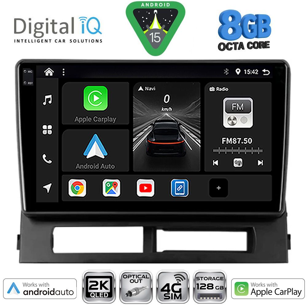 DIGITAL IQ BXK 20728DASH_CPAA (9inc) MULTIMEDIA TABLET for TOYOTA PRIUS mod. 2003-2009 (Supports Original Clima-HYBRID) - DIGITAL IQ BXK 20728DASH_CPAA