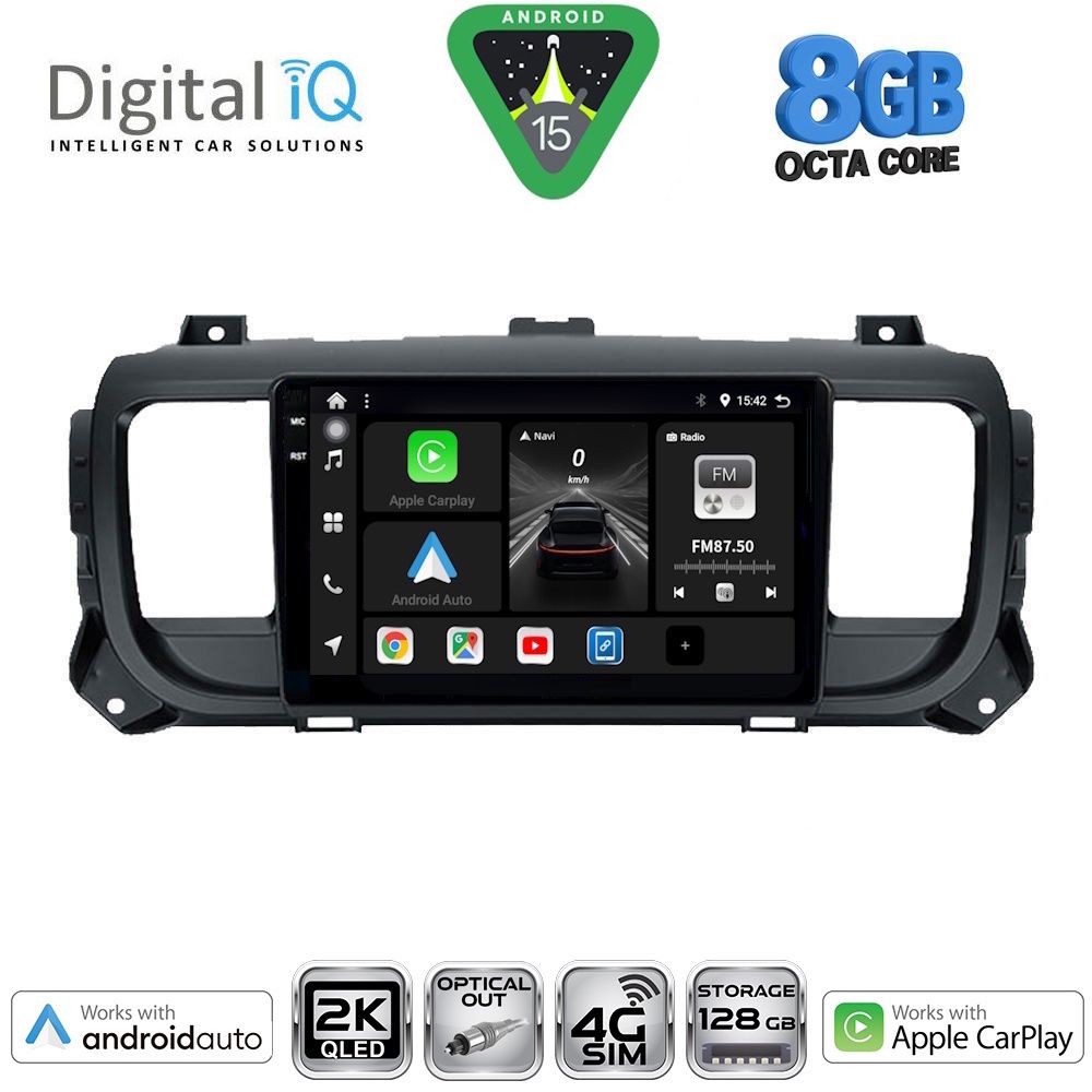 DIGITAL IQ BXK 20729_CPAA (9inc) MULTIMEDIA TABLET for CITROEN JUMPY-SPACETOURER – PEUGEOT EXPERT-TRAVELLER - TOYOTA PROACE mod.2016-2026 - DIGITAL IQ BXK 20729_CPAA