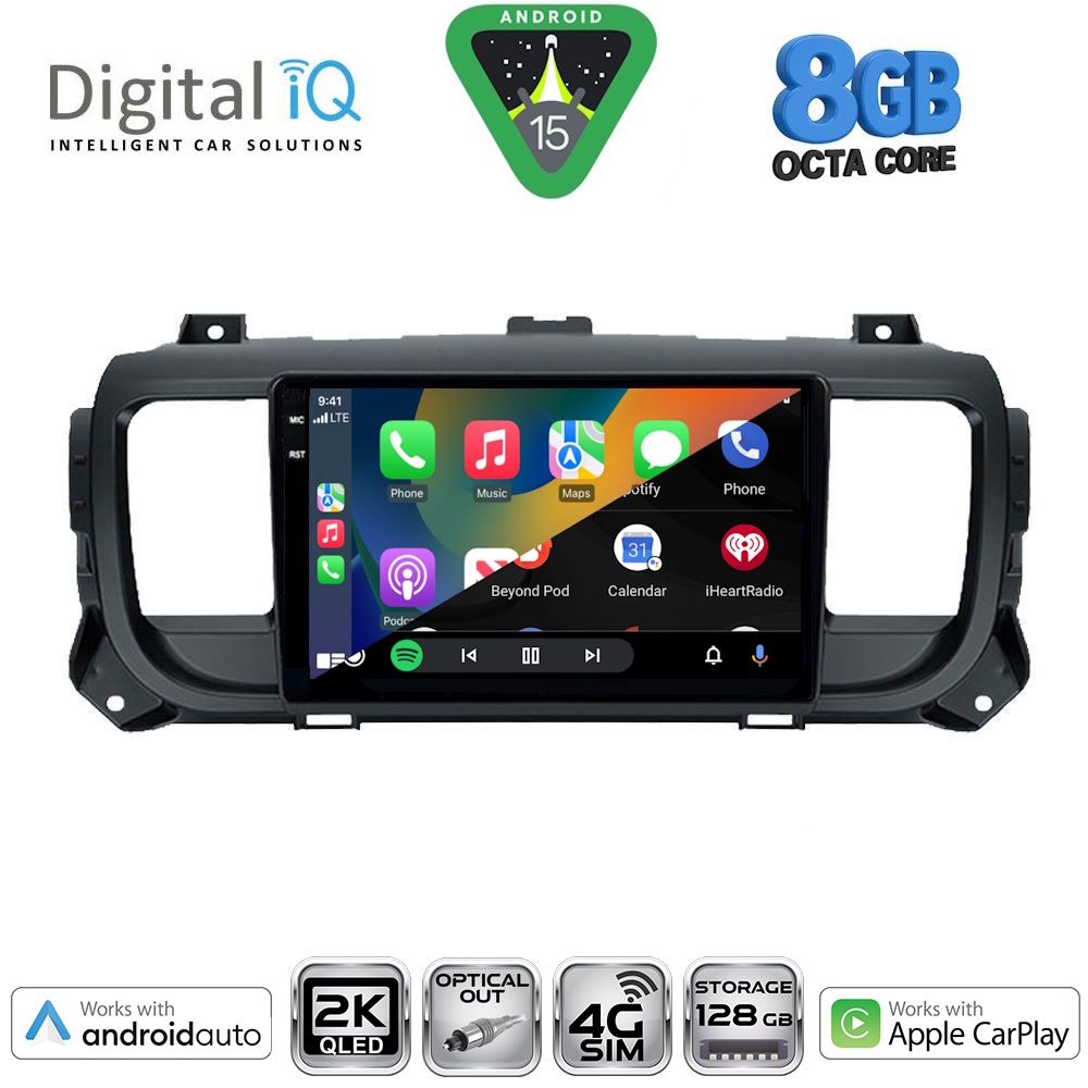 DIGITAL IQ BXK 20729_CPAA (9inc) MULTIMEDIA TABLET for CITROEN JUMPY-SPACETOURER – PEUGEOT EXPERT-TRAVELLER - TOYOTA PROACE mod.2016-2026 - DIGITAL IQ BXK 20729_CPAA