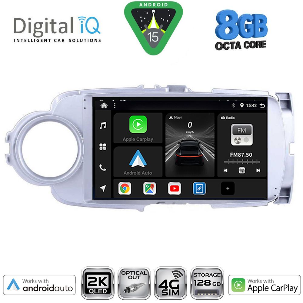 DIGITAL IQ BXK 20737SL_CPAA (9inc) MULTIMEDIA TABLET for TOYOTA YARIS mod. 2011-2015 (SILVER) - DIGITAL IQ BXK 20737_CPAA