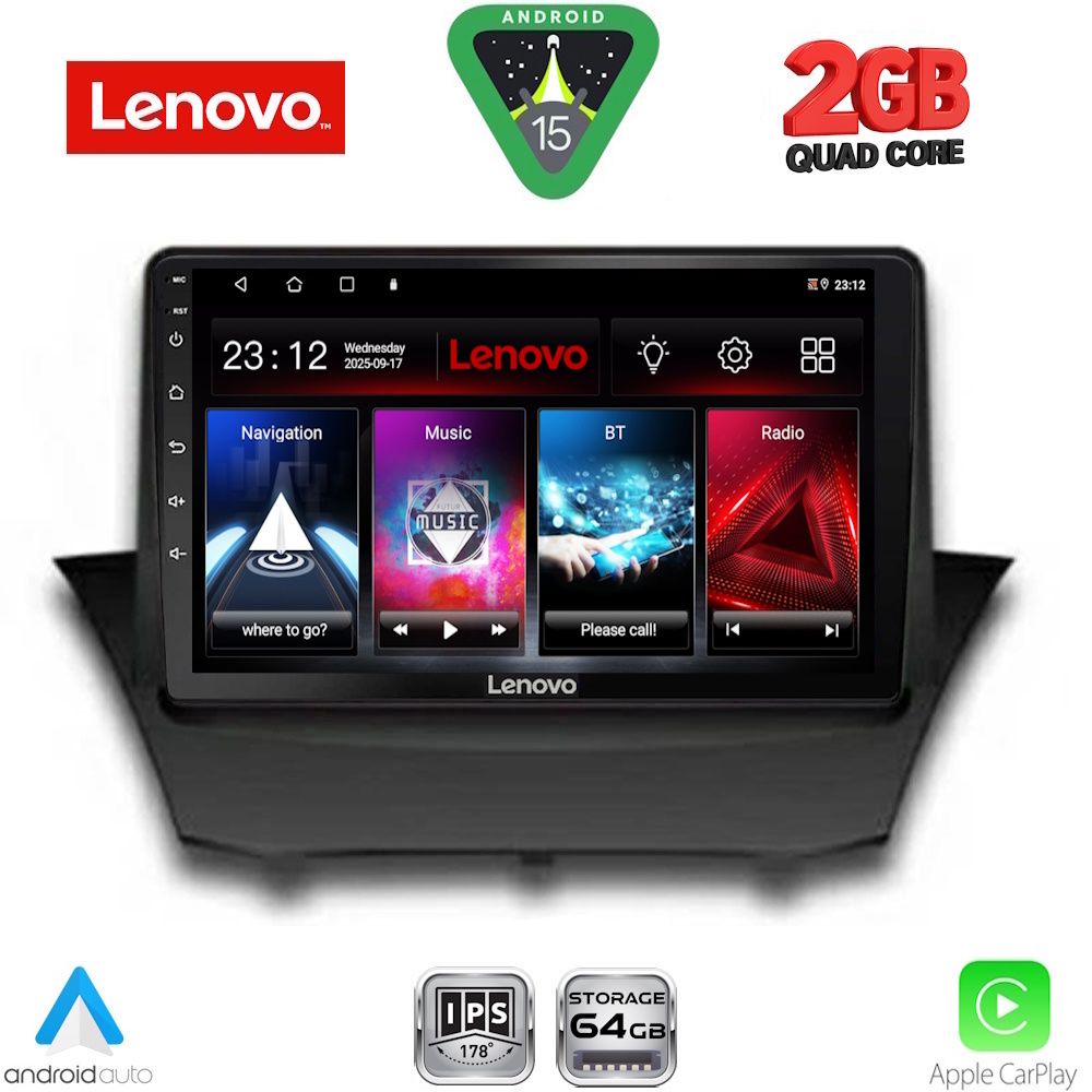 LENOVO LVD 2154A_CPA (9inc) MULTIMEDIA TABLET for FORD FIESTA mod. 2008-2017 - LENOVO LVD 2154A_CPA