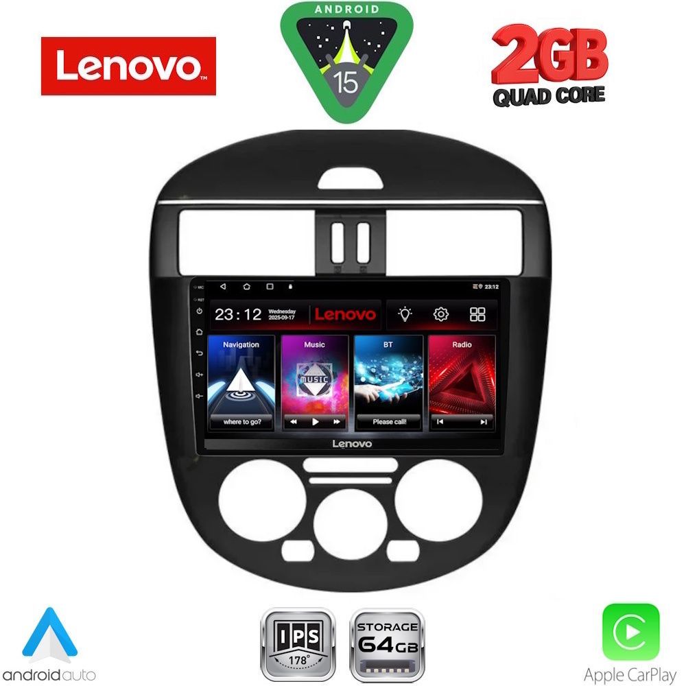 LENOVO LVD 2465AC_CPA (9inc) MULTIMEDIA TABLET for NISSAN TIIDA mod. 2013-2023 with A/C - LENOVO LVD 2465AC_CPA