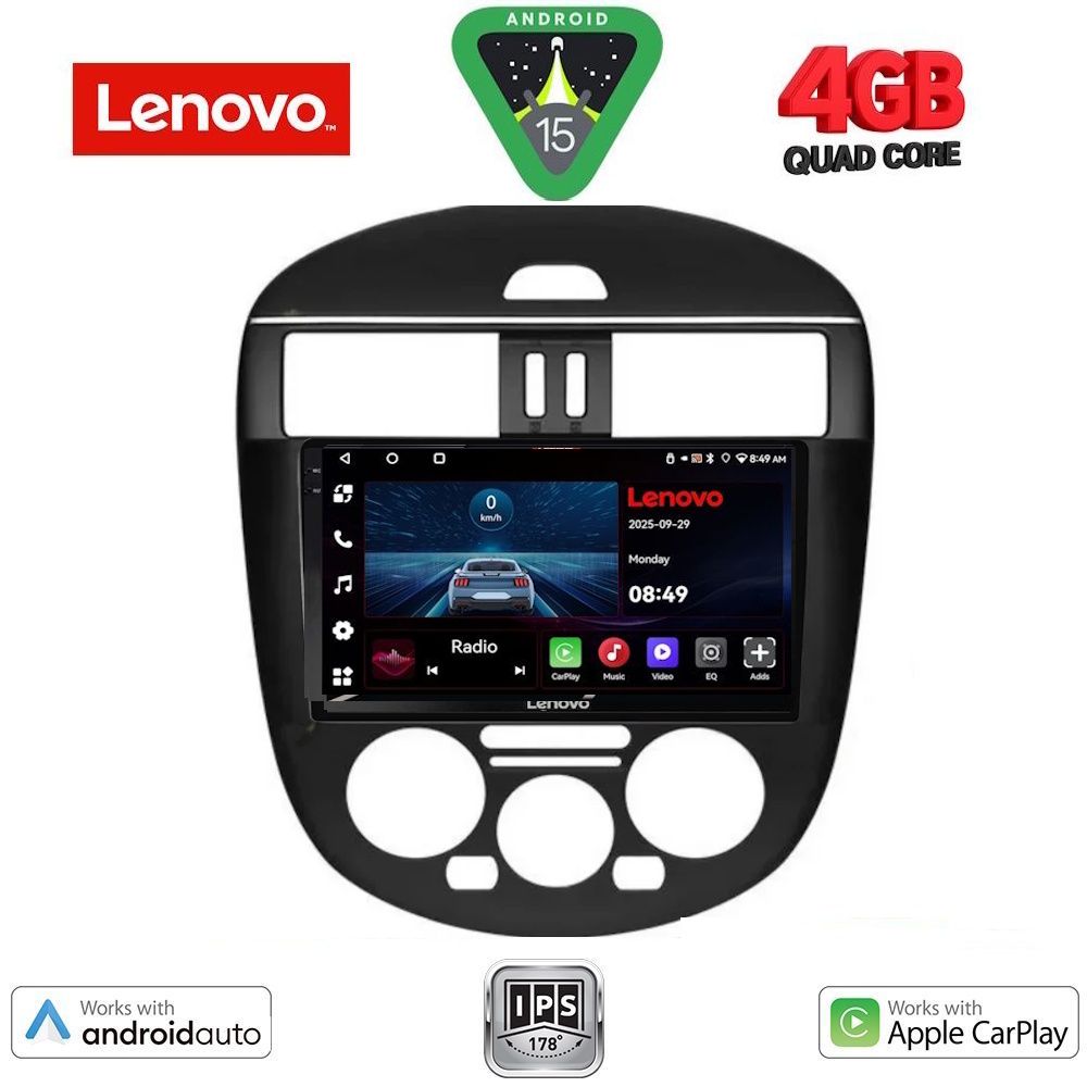 LENOVO LVE 8465AC_CPAA (9inc) MULTIMEDIA TABLET for NISSAN TIIDA mod. 2013-2023 with A/C - LENOVO LVE 8465AC_CPAA