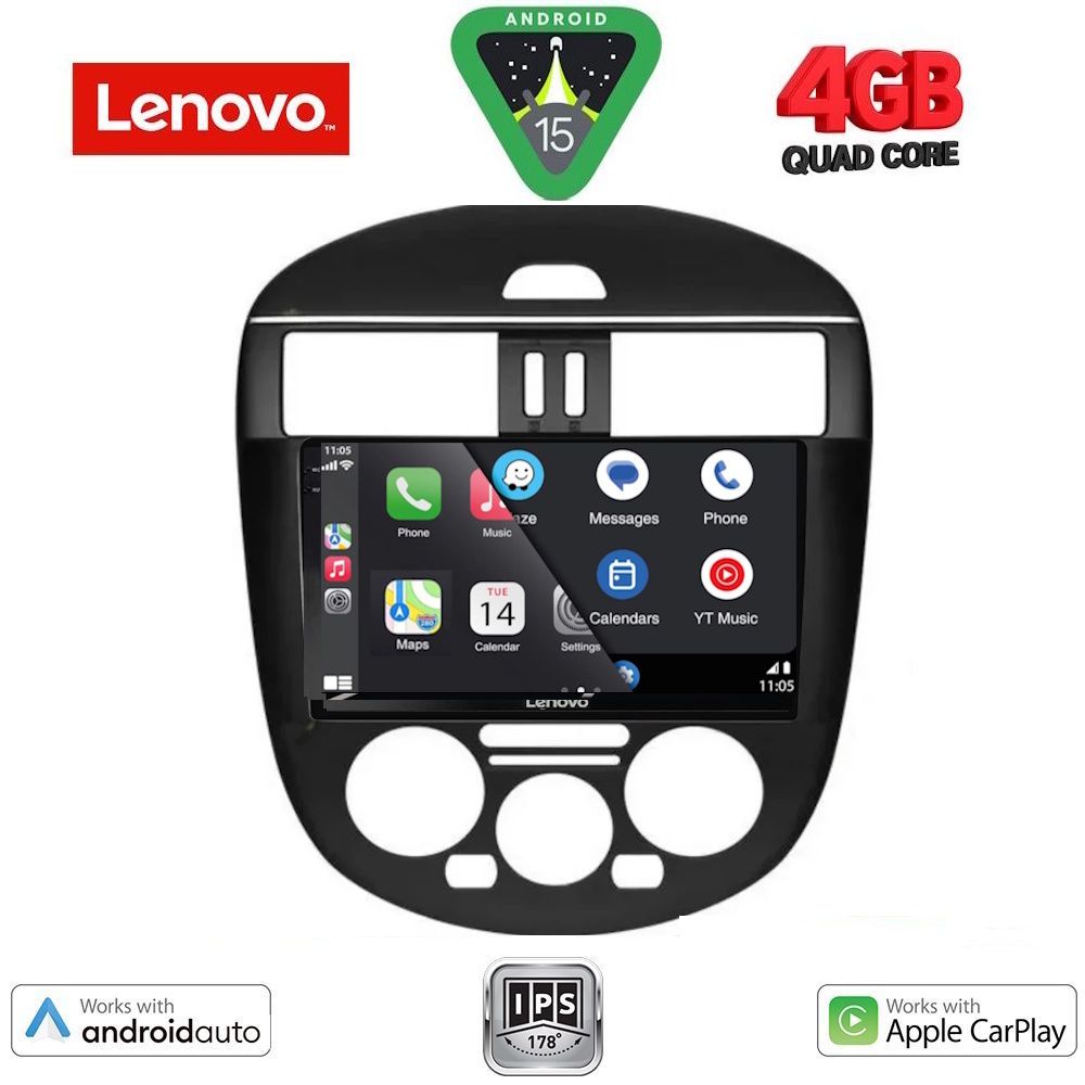 LENOVO LVE 8465AC_CPAA (9inc) MULTIMEDIA TABLET for NISSAN TIIDA mod. 2013-2023 with A/C - LENOVO LVE 8465AC_CPAA