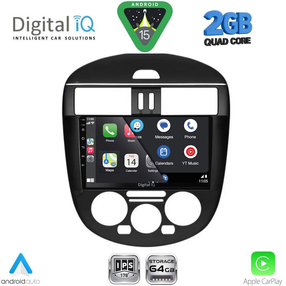 DIGITAL IQ RSD 1465AC_CPA (9inc) MULTIMEDIA TABLET for NISSAN TIIDA mod. 2013-2023 with A/C - DIGITAL IQ RSD 1465_CPA-1