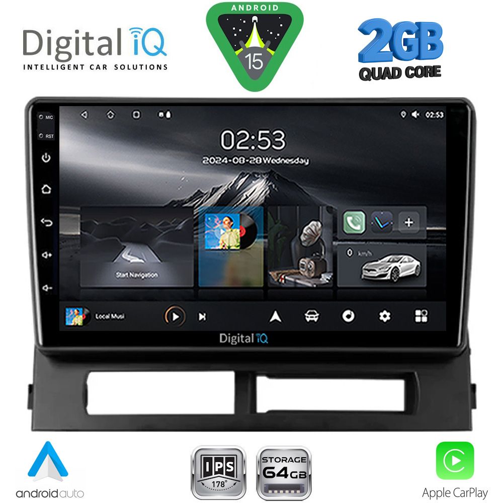 DIGITAL IQ RSD 1728DASH_CPA (9inc) MULTIMEDIA TABLET for TOYOTA PRIUS mod. 2003-2009 (Supports Original Clima-HYBRID) - DIGITAL IQ RSD 1728DASH_CPA