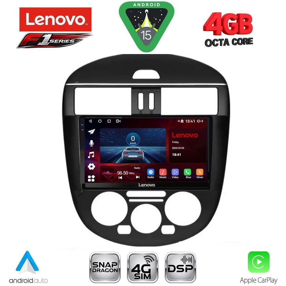 LENOVO SSQ 9465AC_CPA (9inc) MULTIMEDIA TABLET for NISSAN TIIDA mod. 2013-2023 with A/C - LENOVO SSQ 9465AC_CPA