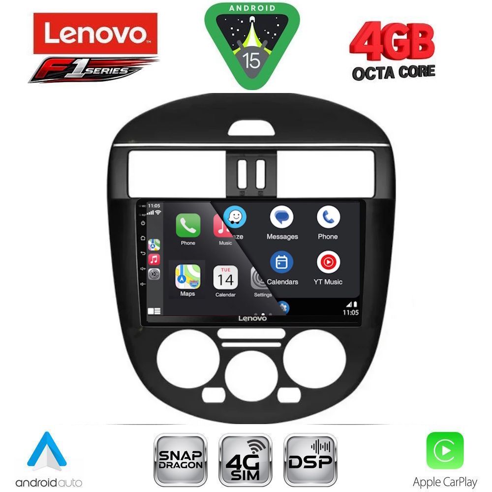 LENOVO SSQ 9465AC_CPA (9inc) MULTIMEDIA TABLET for NISSAN TIIDA mod. 2013-2023 with A/C - LENOVO SSQ 9465AC_CPA
