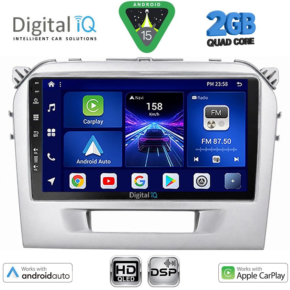 DIGITAL IQ BXC 3697SL_CPAA (9inc) MULTIMEDIA TABLET for SUZUKI VITARA mod. 2016-2025 (SILVER) - DIGITAL IQ BXC 3697SL_CPAA