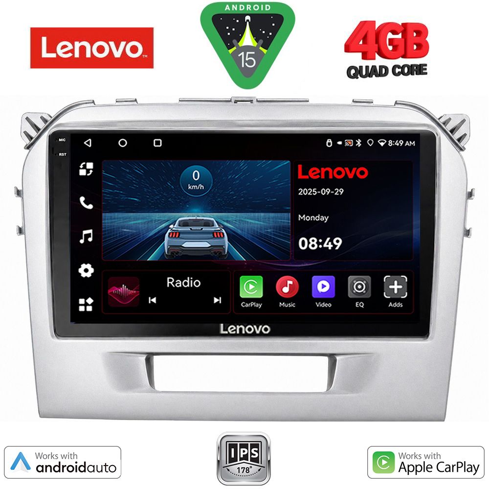 LENOVO LVE 8697SL_CPAA (9inc) MULTIMEDIA TABLET for SUZUKI VITARA mod. 2016-2025 (SILVER) - LENOVO LVE 8697SL_CPAA