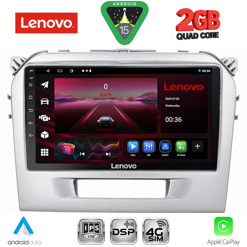 LENOVO LVF 5697SL_CPA (9inc) MULTIMEDIA TABLET for SUZUKI VITARA mod. 2016-2025 (SILVER) - LENOVO LVF 5697SL_CPA
