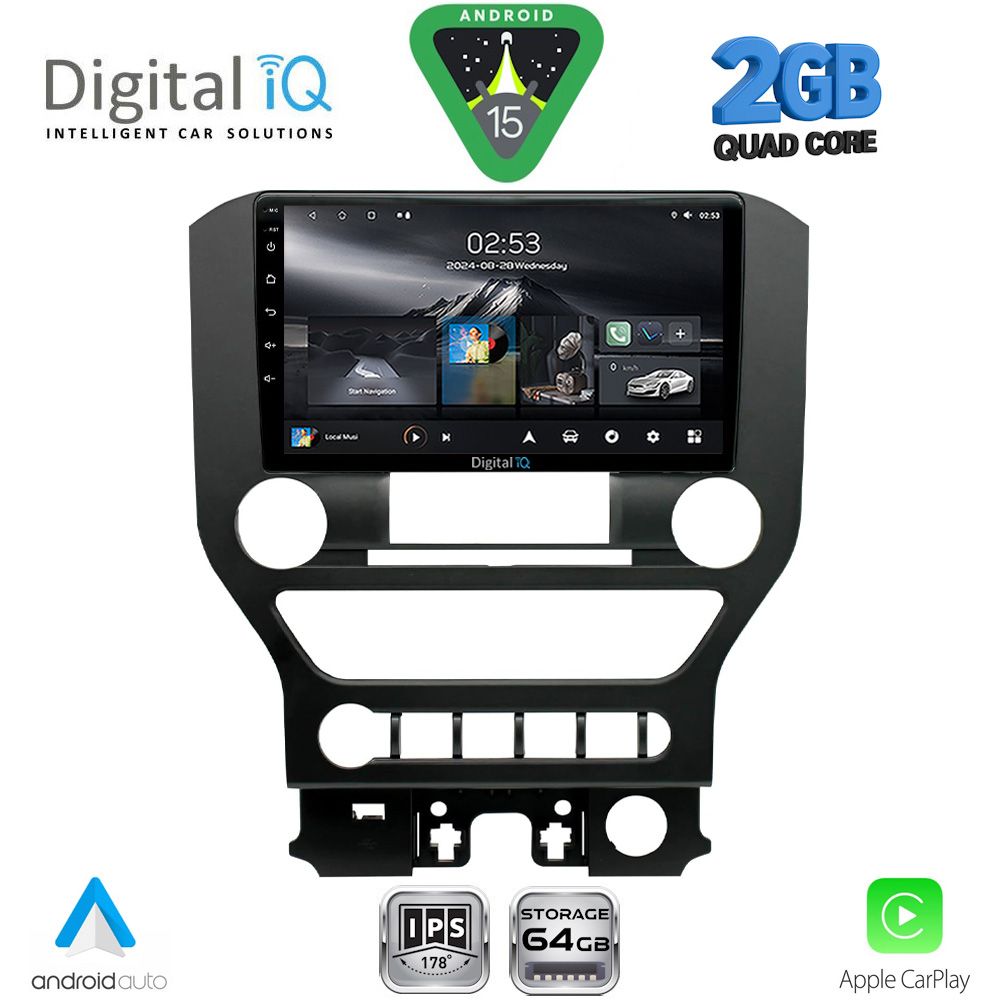 DIGITAL IQ RSD 1166_CPA 4BUT (9inc) MULTIMEDIA TABLET for FORD MUSTANG mod. 2015-2020 - DIGITAL IQ RSD 1166_CPA 4BUT