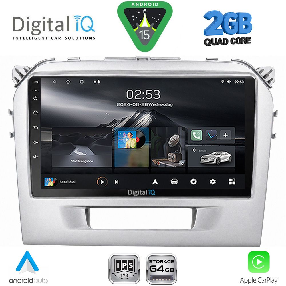 DIGITAL IQ RSD 1697SL_CPA (9inc) MULTIMEDIA TABLET for SUZUKI VITARA mod. 2016-2025 (SILVER) - DIGITAL IQ RSD 1697SL_CPA
