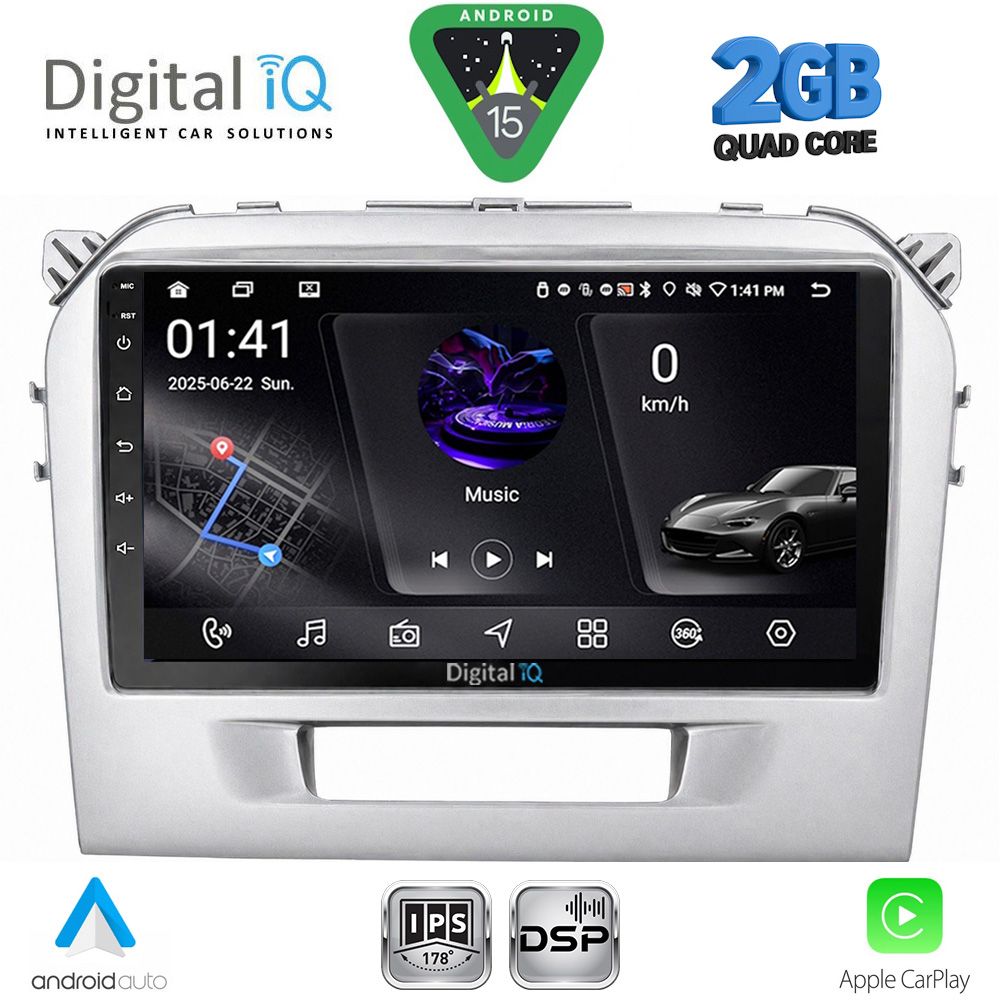 DIGITAL IQ RSF 4697SL_CPA (9inc) MULTIMEDIA TABLET for SUZUKI VITARA mod. 2016-2026 (SILVER) - DIGITAL IQ RSF 4697SL_CPA