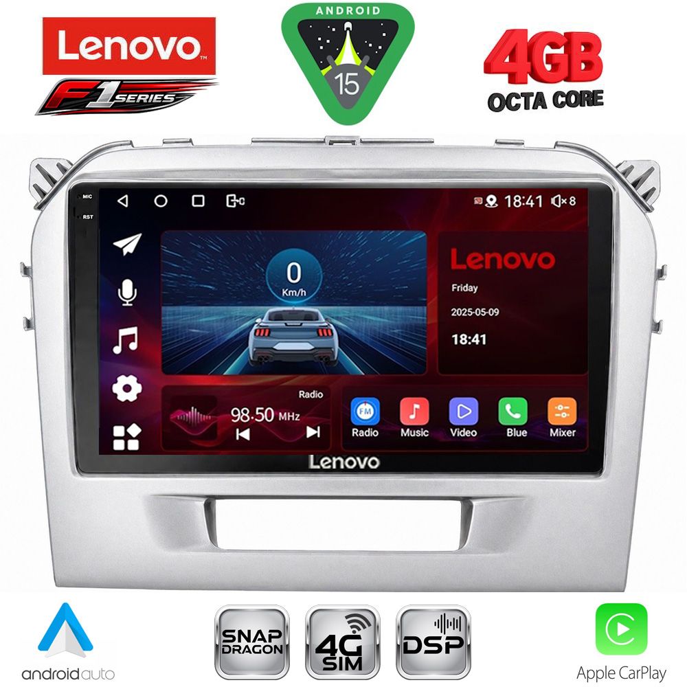 LENOVO SSQ 9697SL_CPA (9inc) MULTIMEDIA TABLET for SUZUKI VITARA mod. 2016-2022 (SILVER) - LENOVO SSQ 9697SL_CPA
