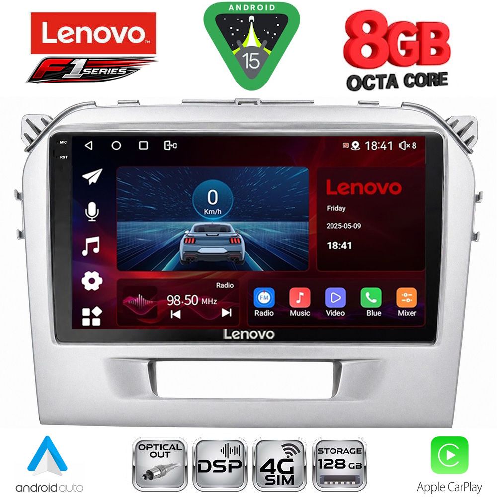 LENOVO SSR 10697SL_CPA (9inc) MULTIMEDIA TABLET for SUZUKI VITARA mod. 2016-2022 (SILVER) - LENOVO SSR 10697SL_CPA