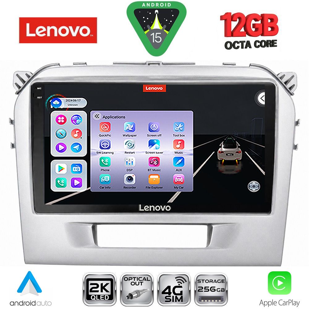 LENOVO SSZ 12697SL_CPA (9inc) MULTIMEDIA TABLET for SUZUKI VITARA mod. 2016-2025 (SILVER) - LENOVO SSZ 12697SL_CPA